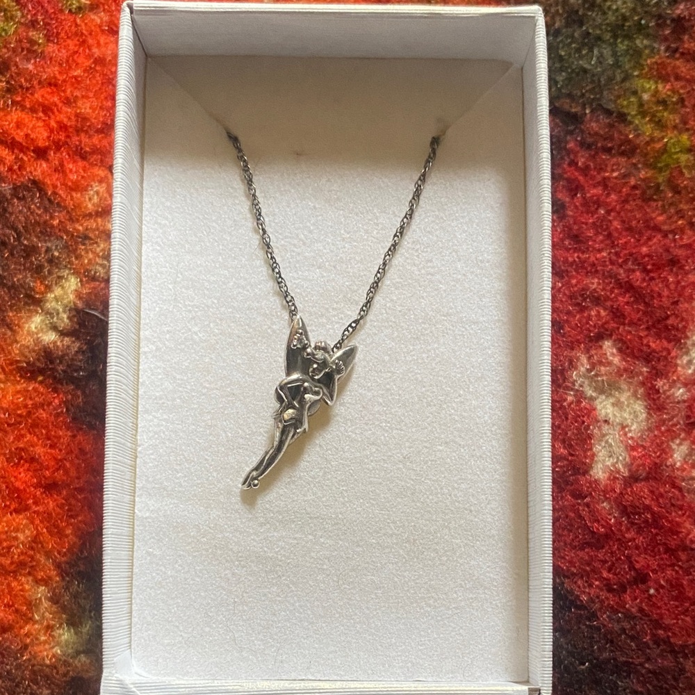 Disney Silver Tinkerbell Necklace